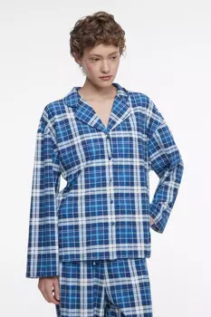 Рубашка oversize домашняя в клетку
