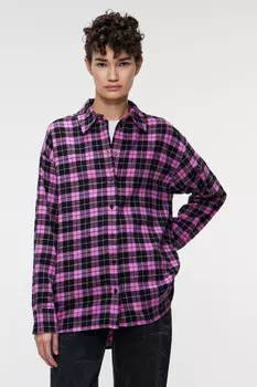 Рубашка oversize фланелевая клетчатая