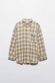 Рубашка oversize фланелевая в клетку