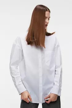 Рубашка oversize хлопковая с нагрудным карманом