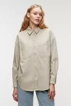 Рубашка oversize хлопковая с нагрудными карманами