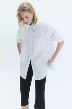 Рубашка oversize хлопковая с широкими манжетами