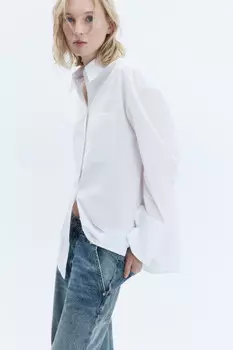 Рубашка oversize хлопковая с широкими манжетами