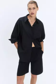 Рубашка oversize из полупрозрачной ткани