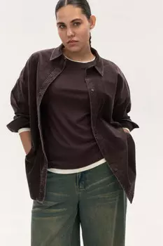 Рубашка oversize из вельвета