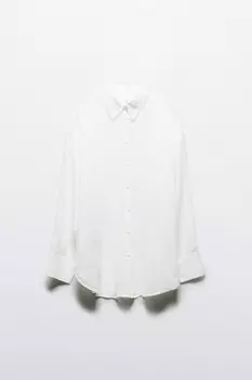 Рубашка oversize из жатого хлопка