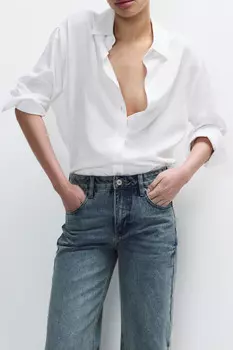 Рубашка oversize с укороченными рукавами