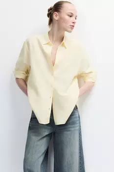 Рубашка oversize с укороченными рукавами