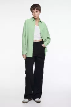 Рубашка oversize вельветовая с нагрудным карманом