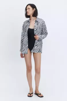 Рубашка пляжная с анималистическим принтом