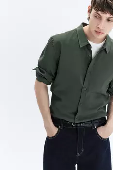 Рубашка прямая из вискозной ткани