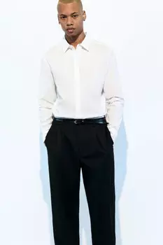 Рубашка прямая жаккардовая классического кроя