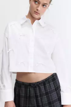 Рубашка укороченная с бантиками