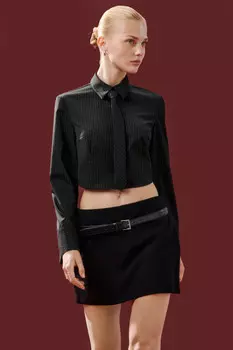 Рубашка укороченная с галстуком