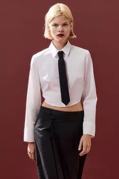 Рубашка укороченная с галстуком