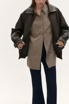 Рубашка в полоску с карманом