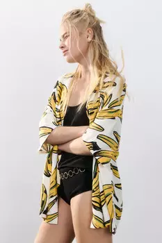 Рубашка вискозная с принтом