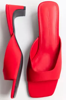 Сабо на каблуке с открытым верхом