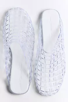 Сабо с верхом из прозрачной сетки