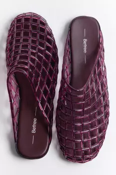 Сабо с верхом из прозрачной сетки