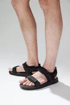 Сандалии текстильные с широкими ремешками