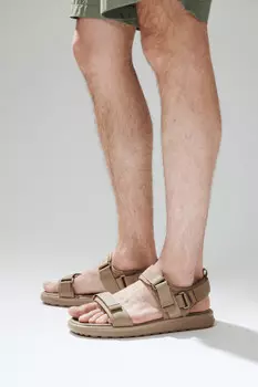 Сандалии текстильные с широкими ремешками