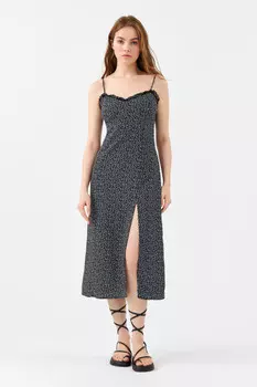 Сарафан миди с длинным боковым разрезом