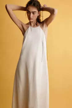 Сарафан миди с завязками на шее