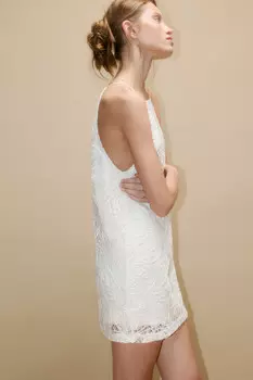 Сарафан мини ажурный на тонких бретельках