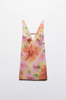 Сарафан мини хлопковый с принтом