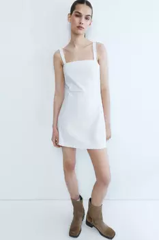 Сарафан мини приталенный на широких бретелях