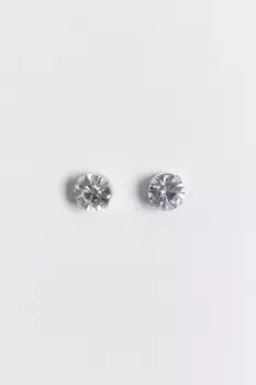 Серьги-гвоздики маленькие с кристаллом