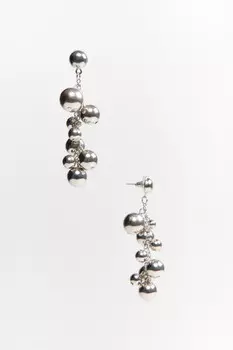 Серьги-гвоздики с бусинами