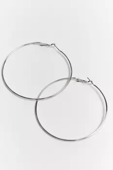 Серьги-кольца большие гладкие