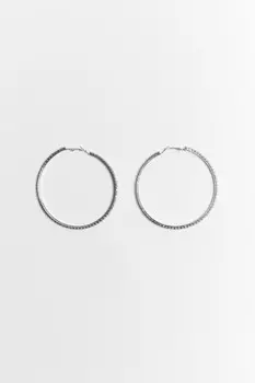 Серьги-кольца с отделкой из страз