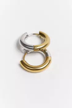 Серьги-конго двухцветные