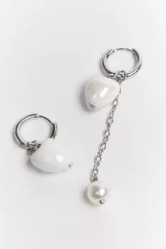 Серьги-конго с жемчужными подвесками