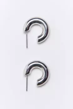 Серьги-полукольца из гладкого металла