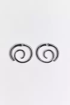 Серьги-пуссеты в виде спиралей