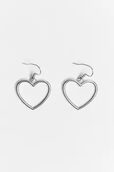 Серьги в виде гладких сердец