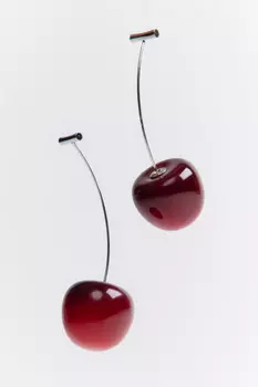 Серьги в виде вишенок