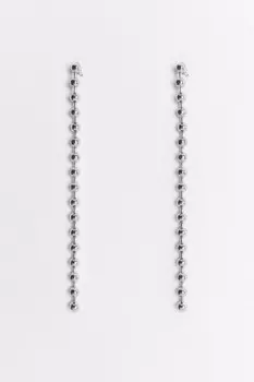 Серьги-гвоздики в виде длинной цепочки