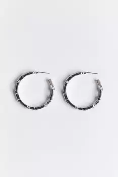 Серьги-полукольца в виде цепей