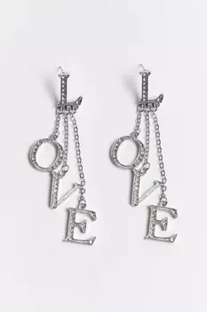 Серьги с подвесками и надписью LOVE