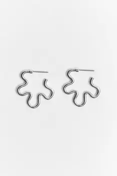 Серьги-полукольца абстрактной формы