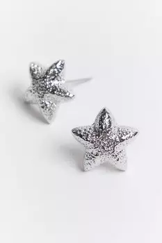 Серьги-гвоздики в виде морских звезд
