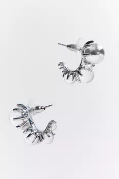 Серьги-гвоздики с прозрачными сферами