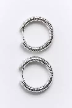 Серьги-кольца в виде спиралей