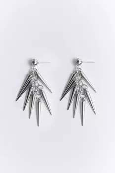 Серьги-гвоздики с россыпью шипов