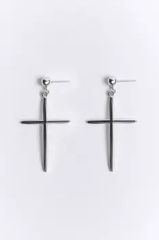 Серьги-гвоздики с крестами